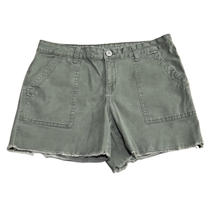 Natural Reflections Green Cargo Shorts Relaxed Fit Comfort Stretch Women Size 12